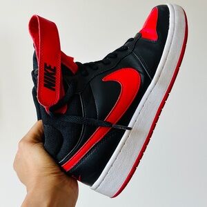 Nike Red & Black Big Kids Mid Top Sneakers Size 7Y